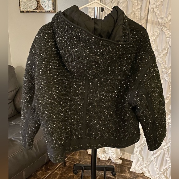 Zara Glitzer Oversized Jacket Black Size XS - Picture 5 of 12